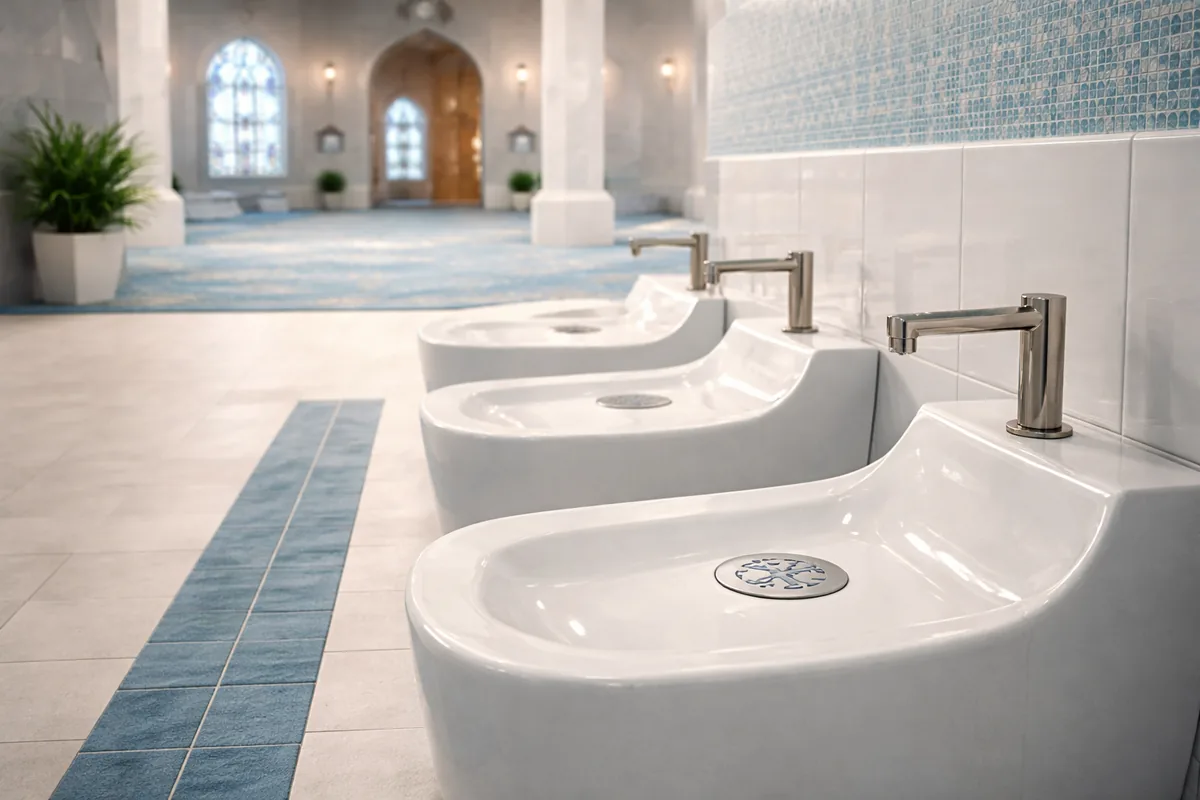 Quels sont les avantages des lavabos d'ablutions en céramique antibactérienne dans les mosquées